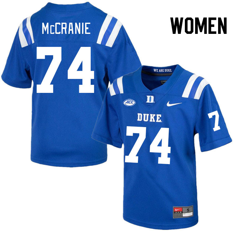 Women #74 Reagan McCranie Duke Blue Devils College Football Jerseys Stitched Sale-Royal - Click Image to Close